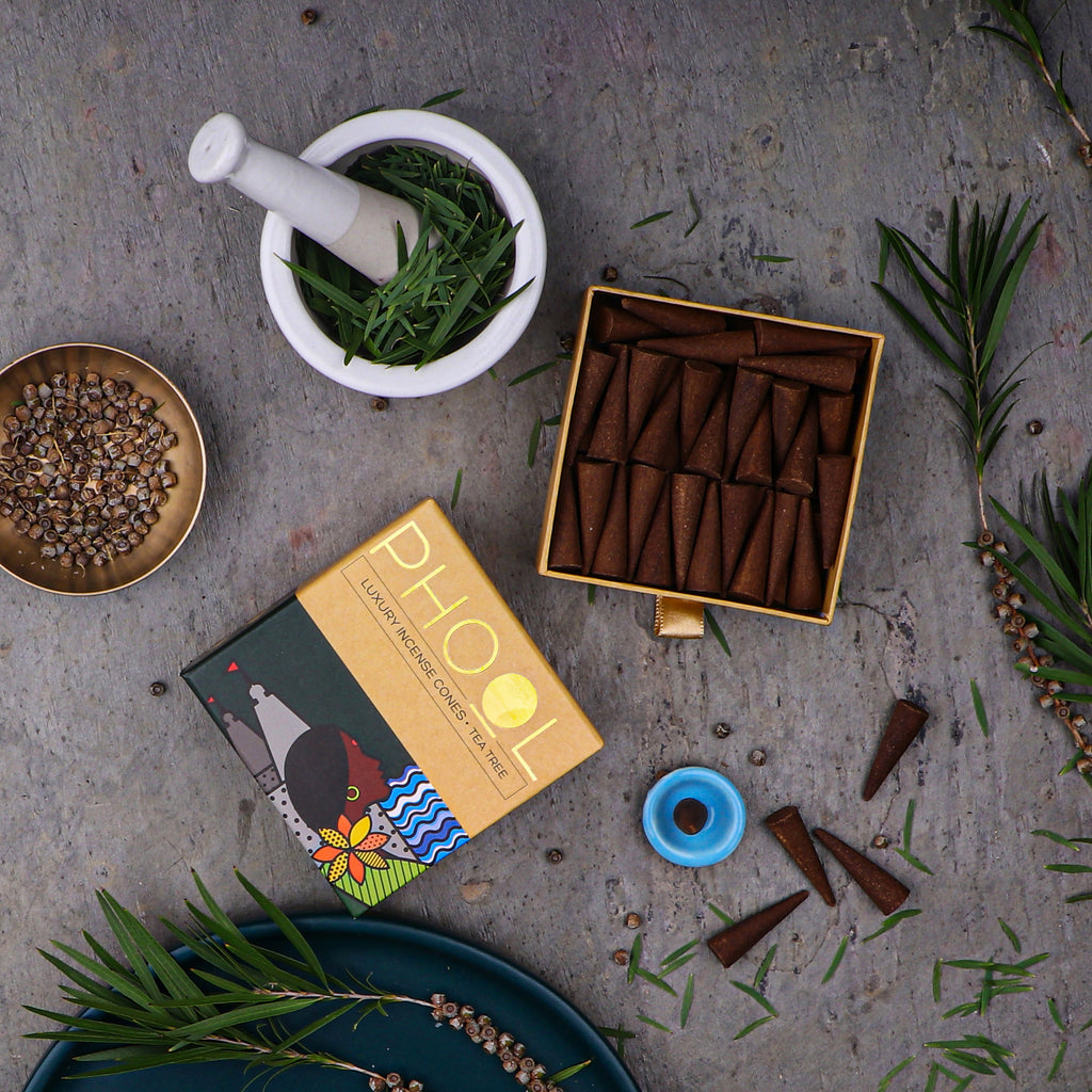 Phool Natural Incense Cones – Tea Tree Incense – PHOOL