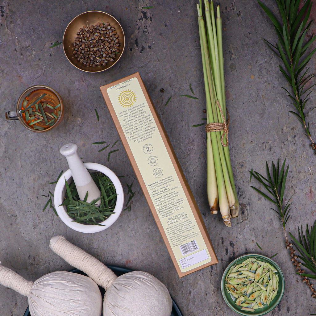 Phool Aromatherapy Pack - Natural Incense Sticks (Tea Tree & Lemongrass)