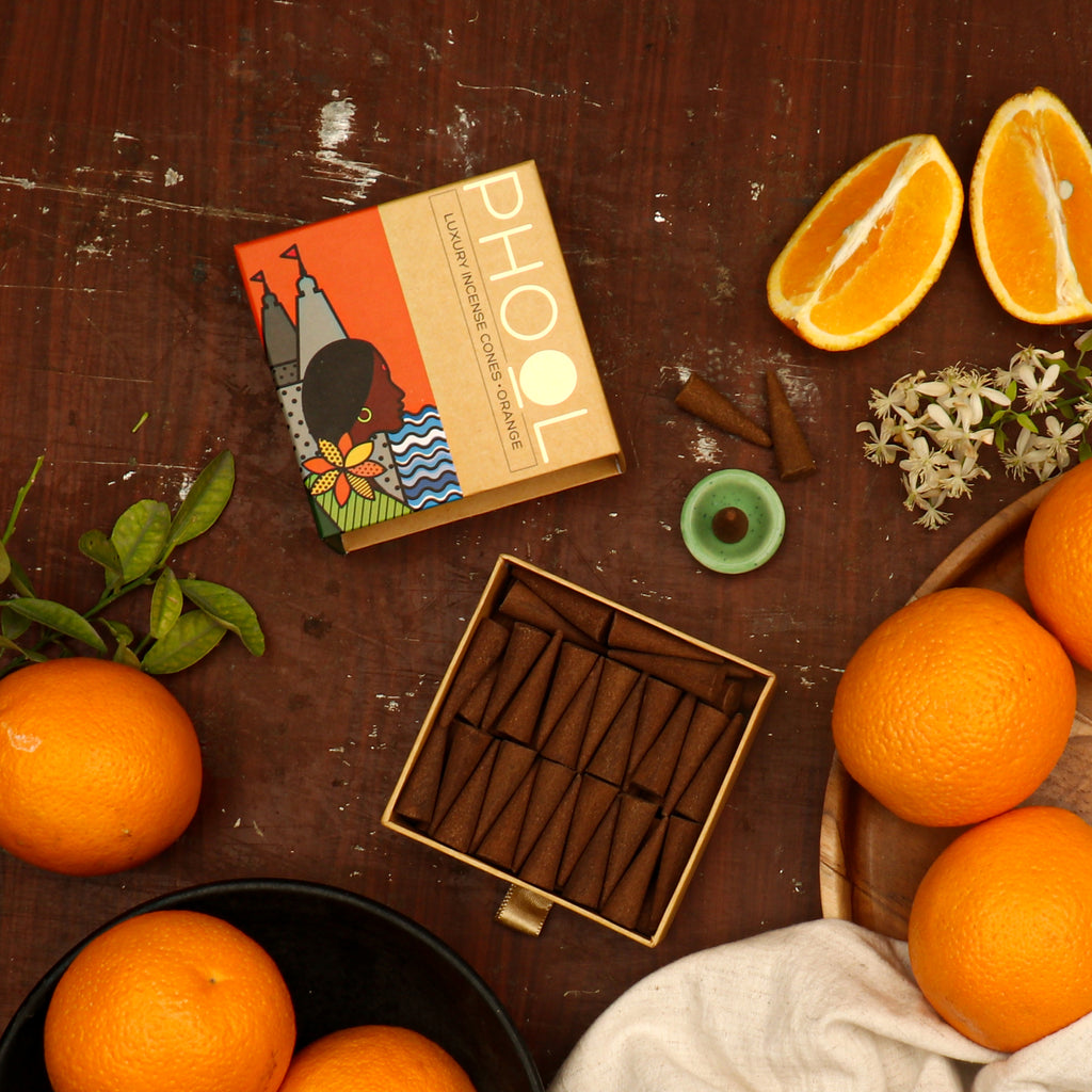 Phool Natural Incense Cones - Orange Bundle Packs – PHOOL