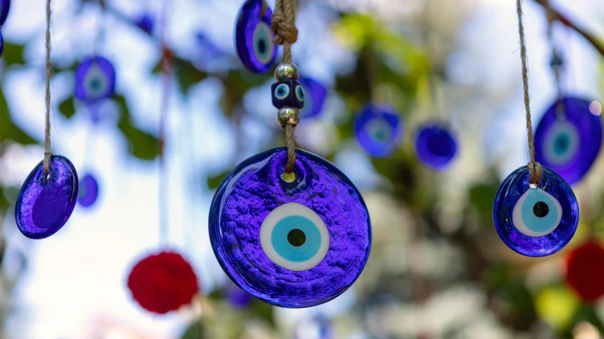 Traditional blue evil eye amulet used for protection in many cultures