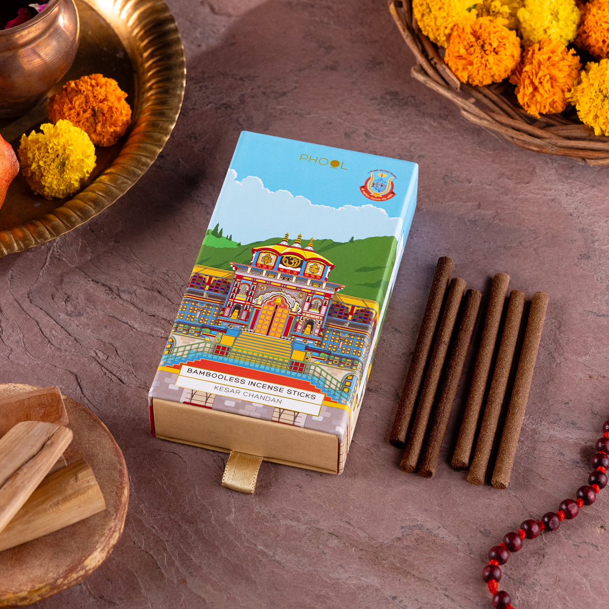 Kesar Phool Phool Badrinath Kesar Chandan Bambooless Incense Sticks