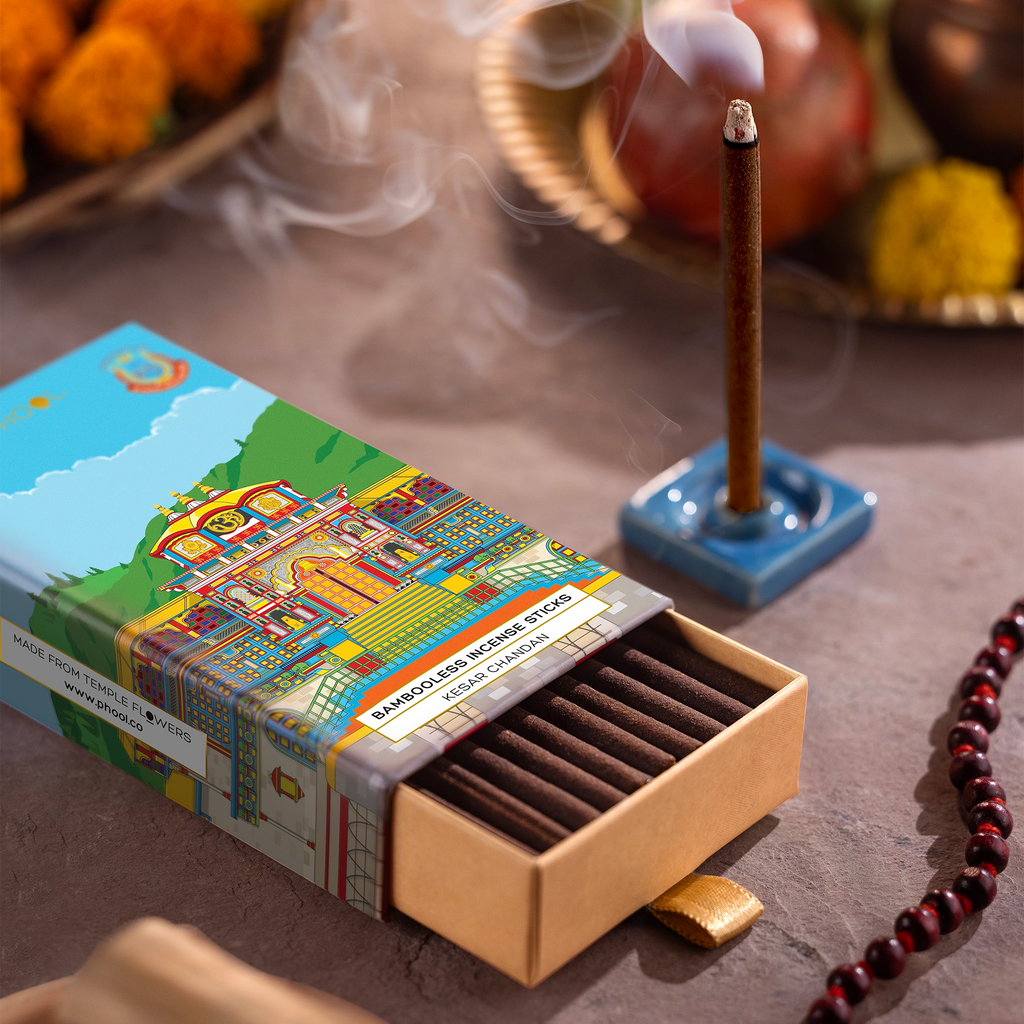 Kesar Phool Phool Badrinath Kesar Chandan Bambooless Incense Sticks – PHOOL