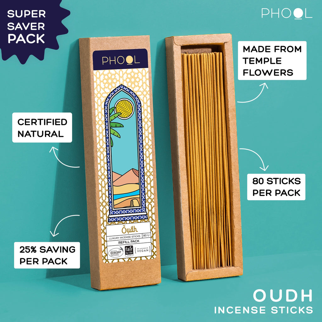 Phool Natural Incense Sticks Refill pack - Oudh