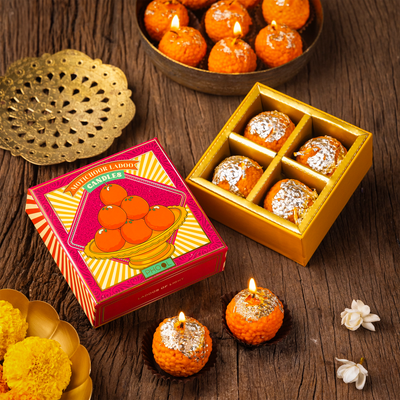 Phool Motichoor Ladoo Candles