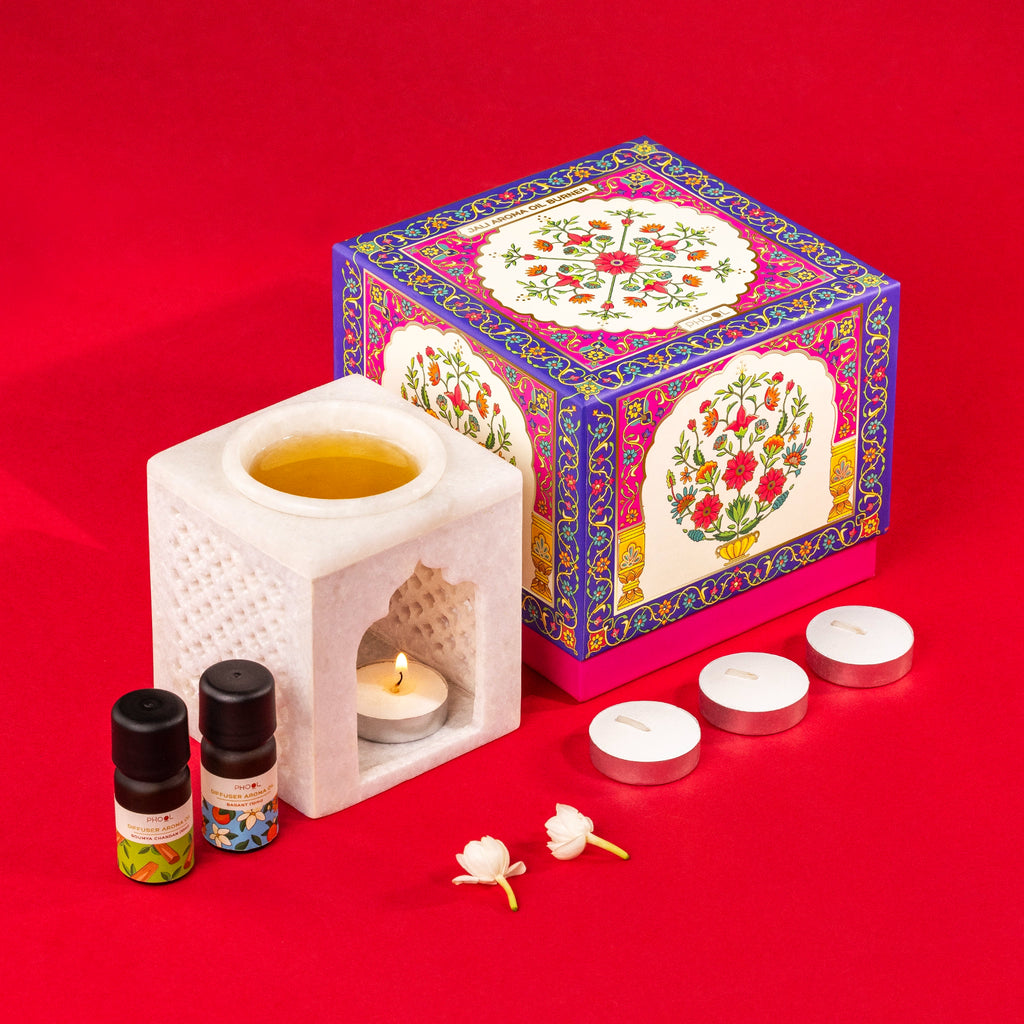 Phool Box Phool Marble Jali Aroma Oil Burner