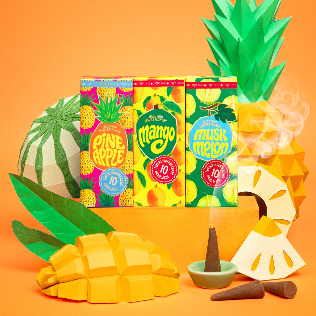 Phool 3-in-1 Mango, Pineapple & Muskmelon Dhoop Cones