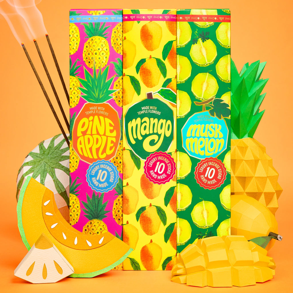 Phool 3-in-1 Mango, Muskmelon & Pineapple Incense Sticks