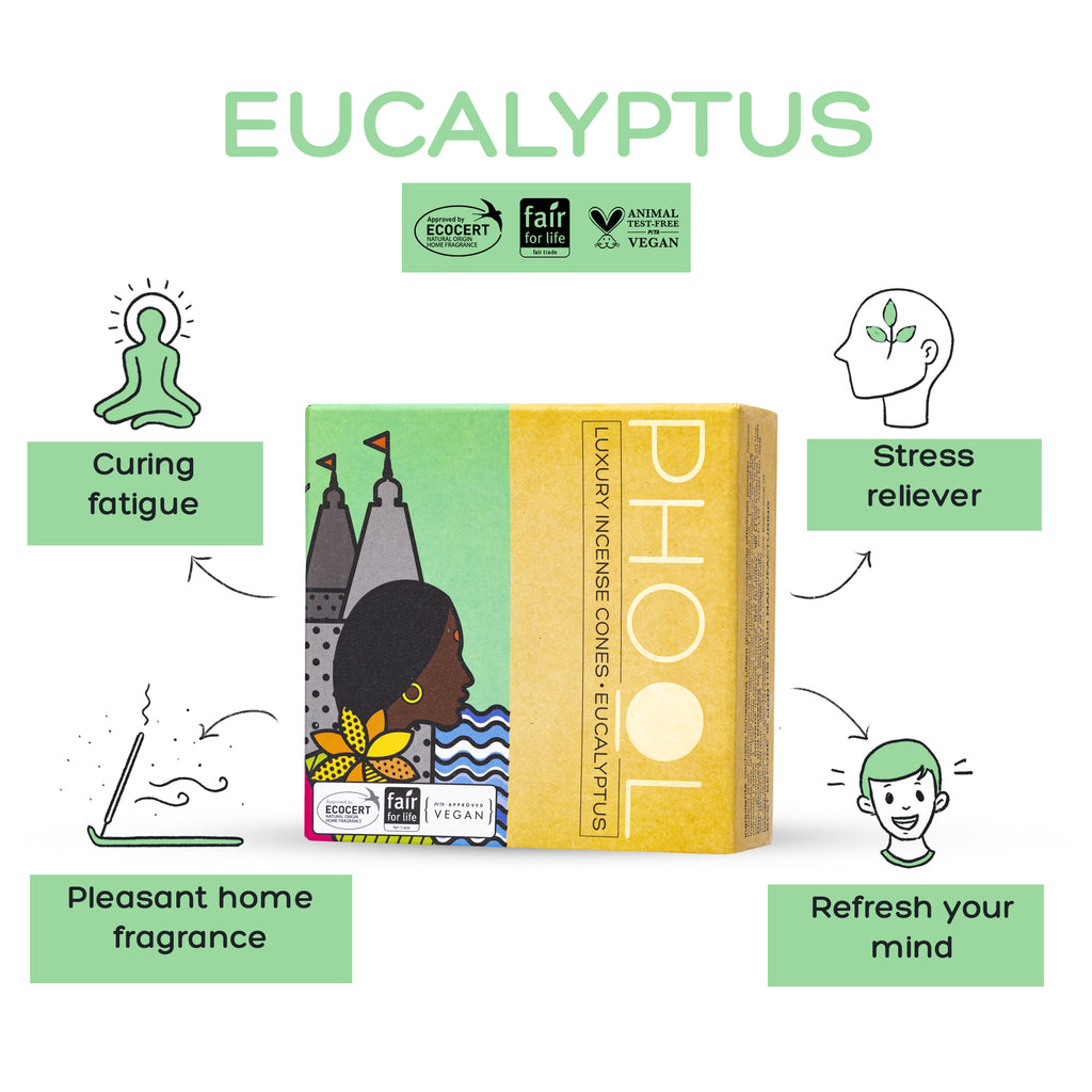 Phool Natural Incense Cones - Eucalyptus