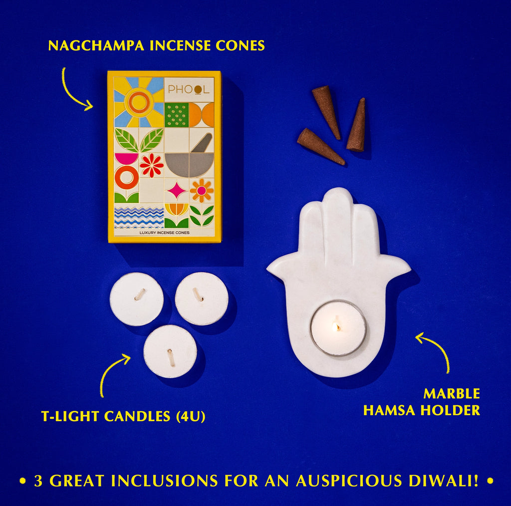 Phool Box Marble Hamsa Diwali Gift Box | Artistic Eco-Friendly Treasures - PHOOL