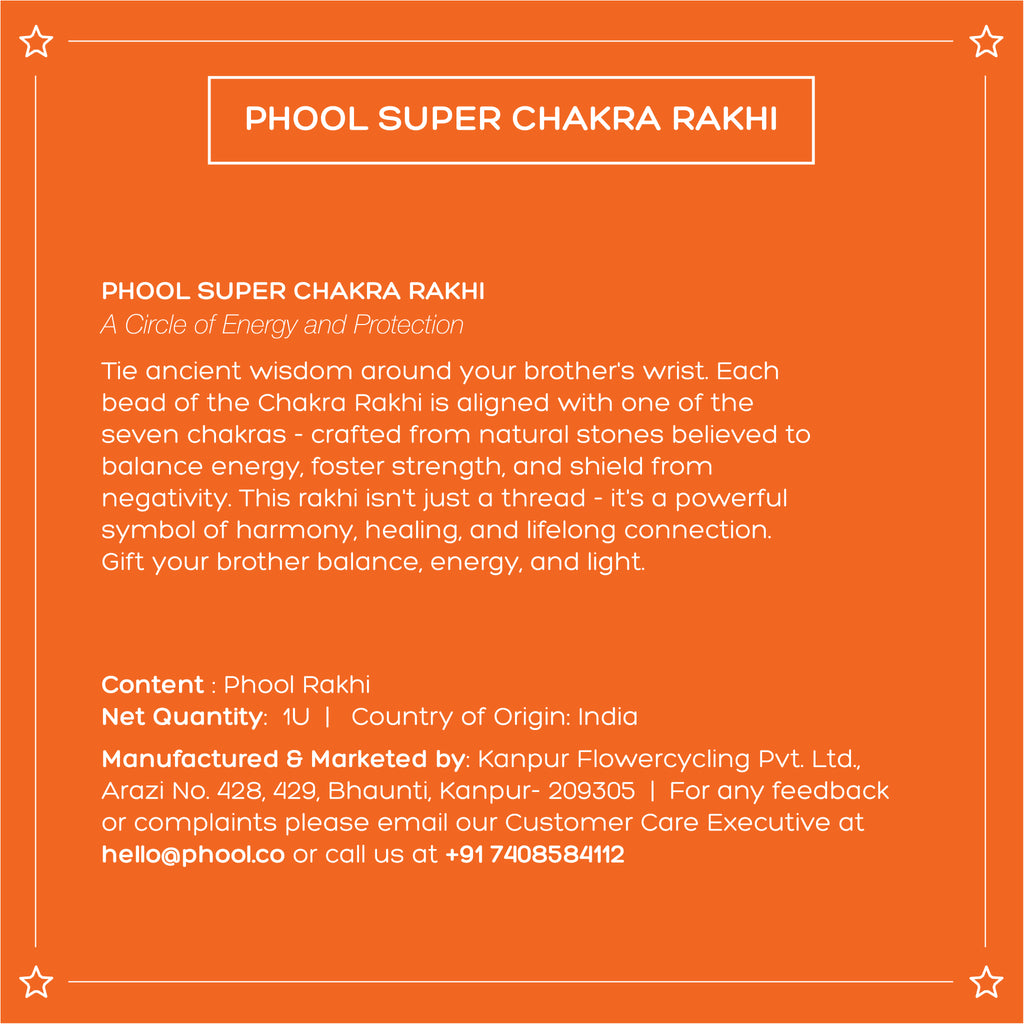 Phool Super Chakra Healing Pyrite Rakhi