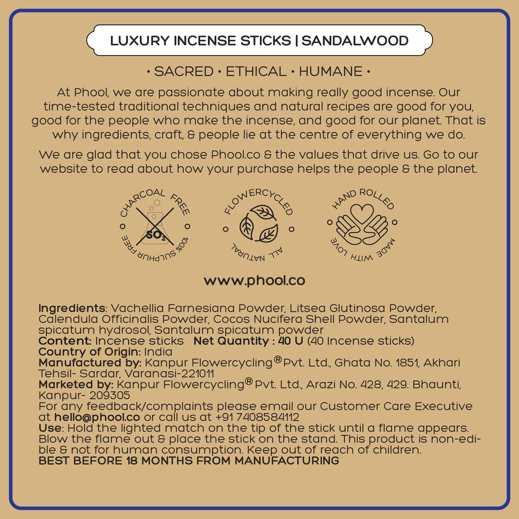 Phool KVT  Sandalwood Incense Sticks