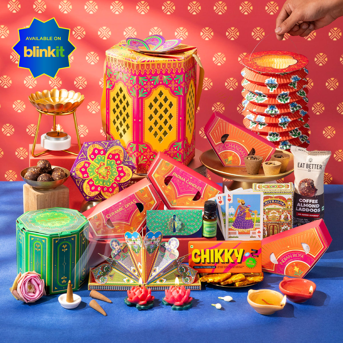 Phool Diwali Lantern Gift Box