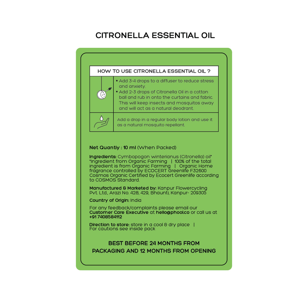Phool Citronella Essential Oil (10ml)