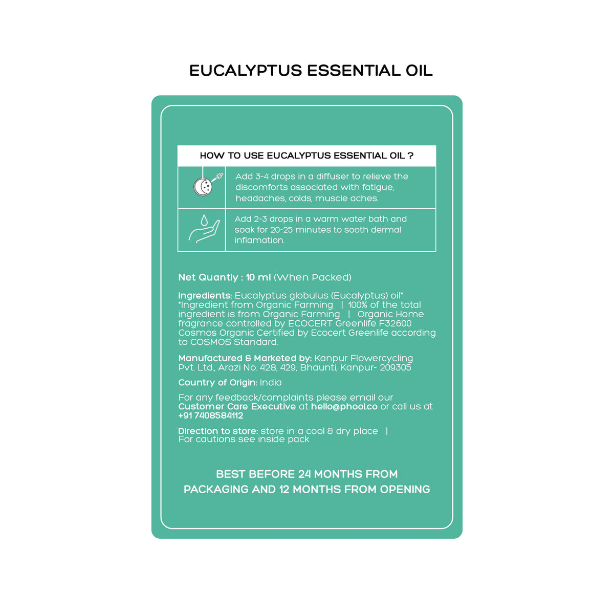 Phool Eucalyptus Essential Oil (10ml)