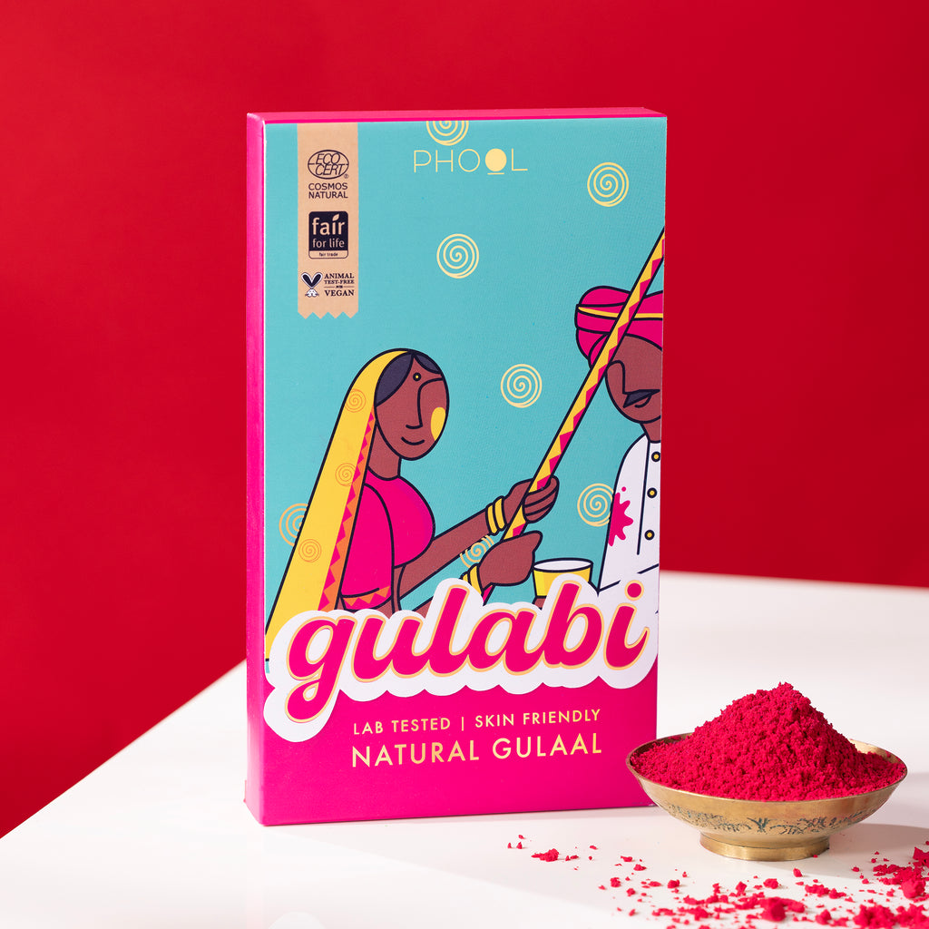 Phool Holi Natural Gulaal Box - 4 Gulal Pack