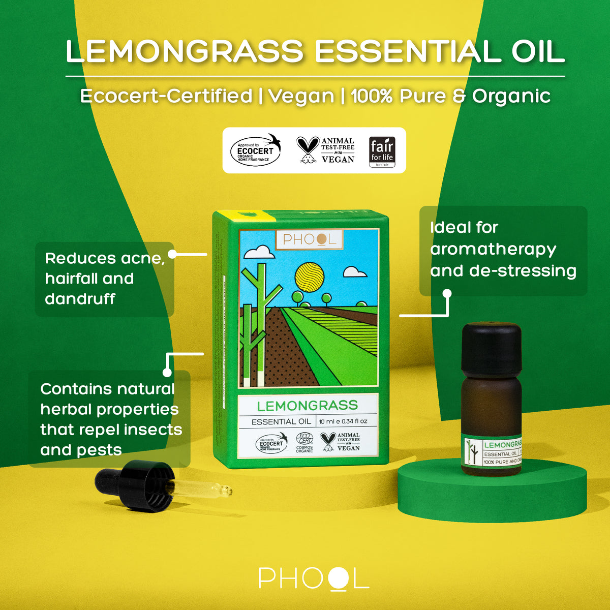 Phool Lemongrass Essential Oil (10ml)