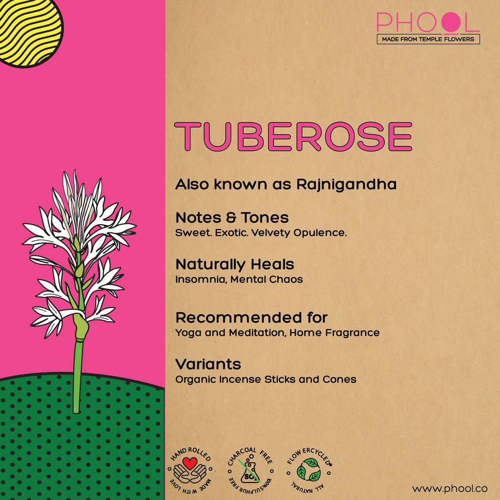 tuberose incense cones phool