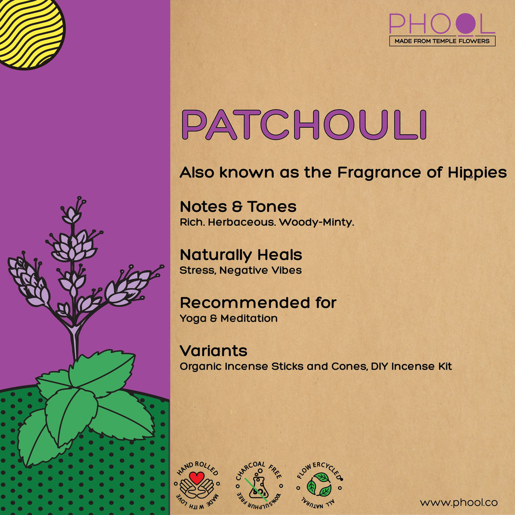 Api Phool Phool Natural Incense Sticks - Patchouli
