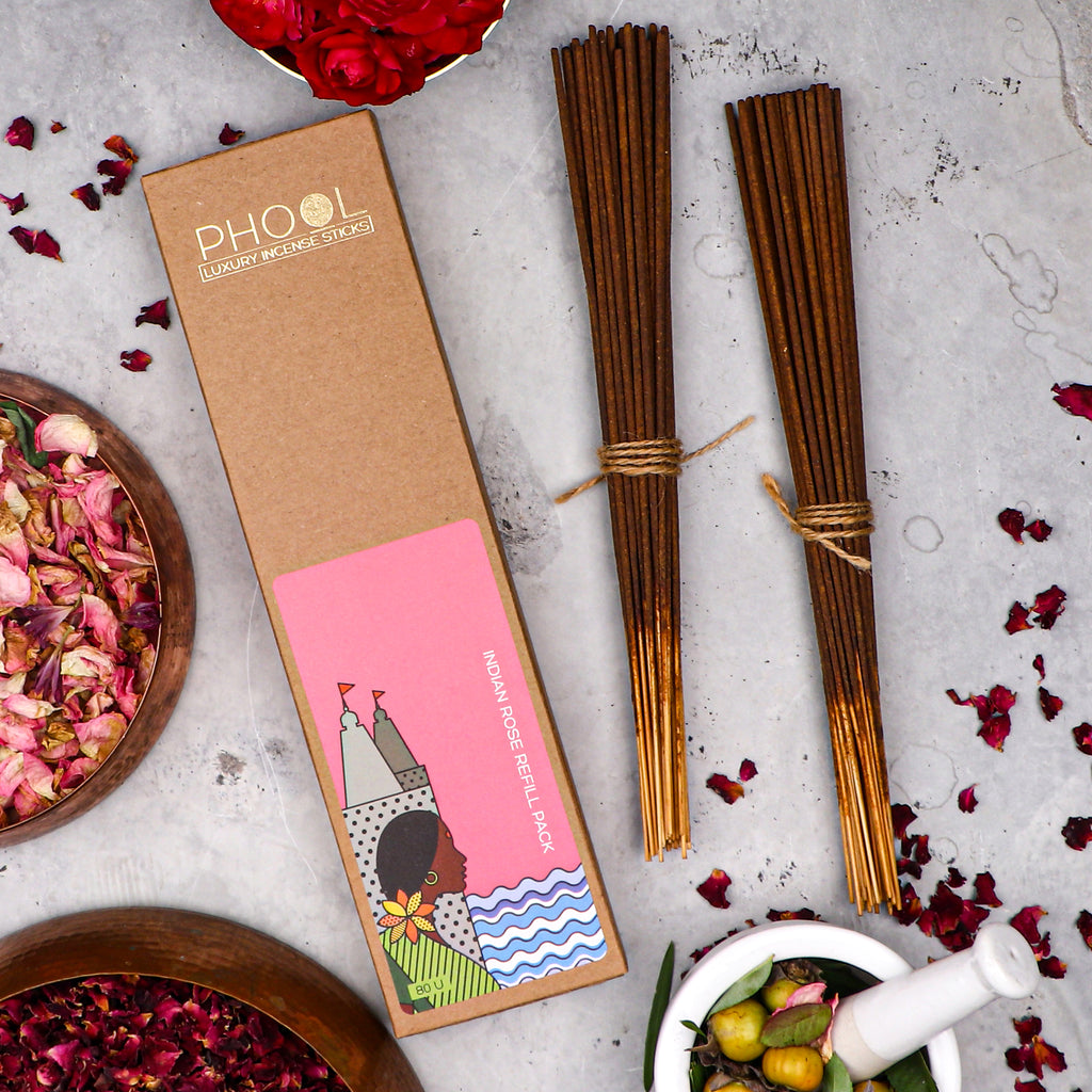 Phool Natural Incense Sticks Refill pack - Indian Rose