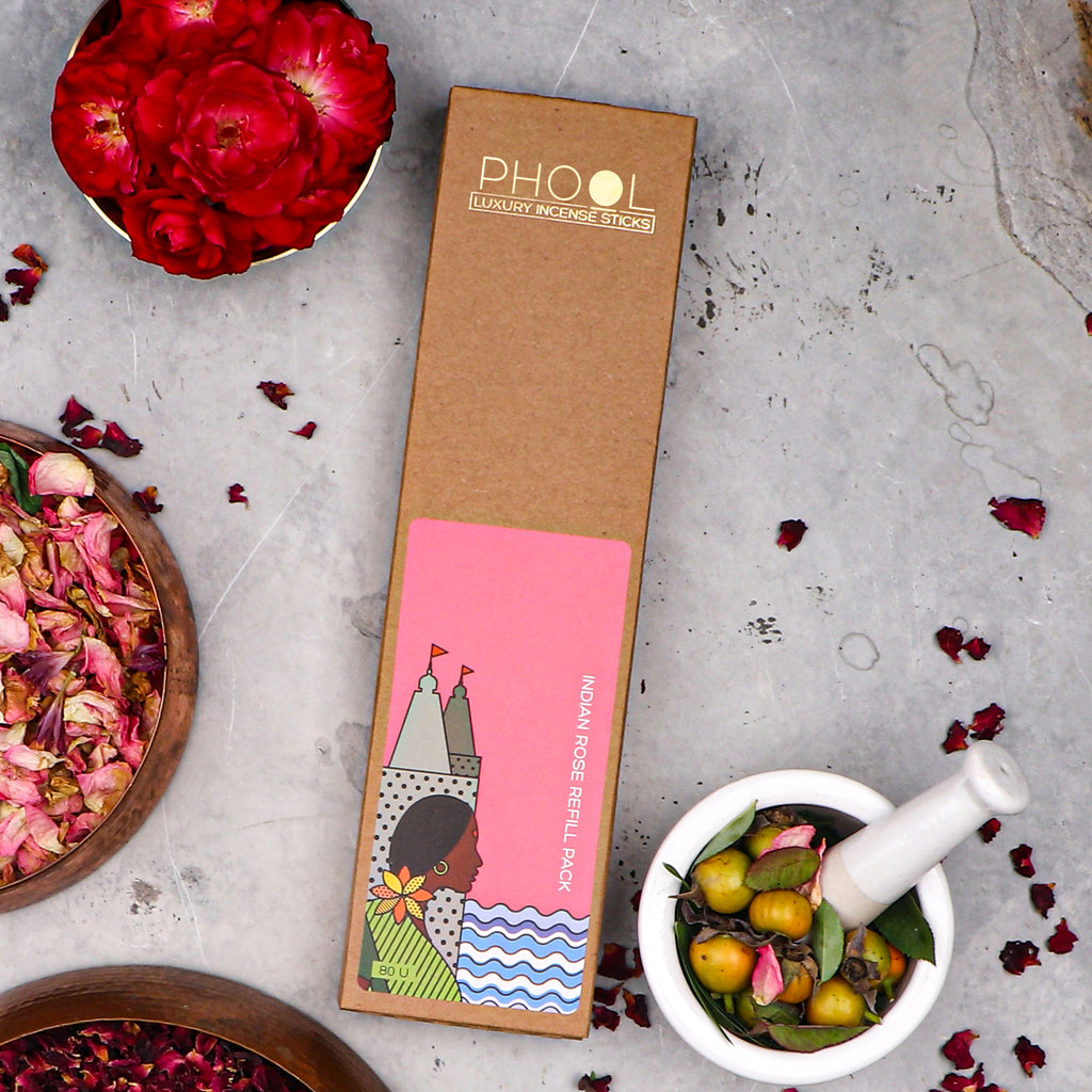 Phool Natural Incense Sticks Refill pack - Indian Rose