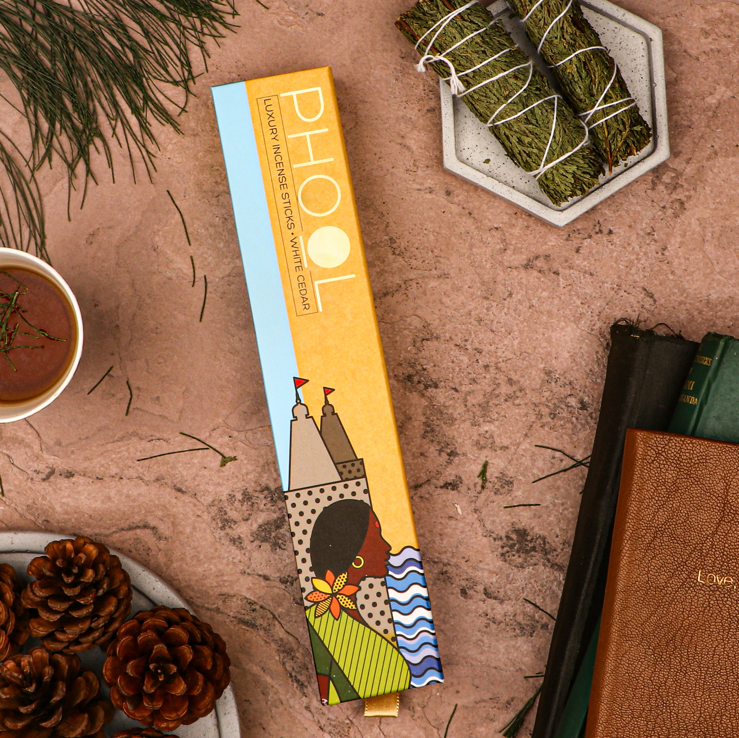 Phool Natural Incense Sticks - White cedar Bundle Packs