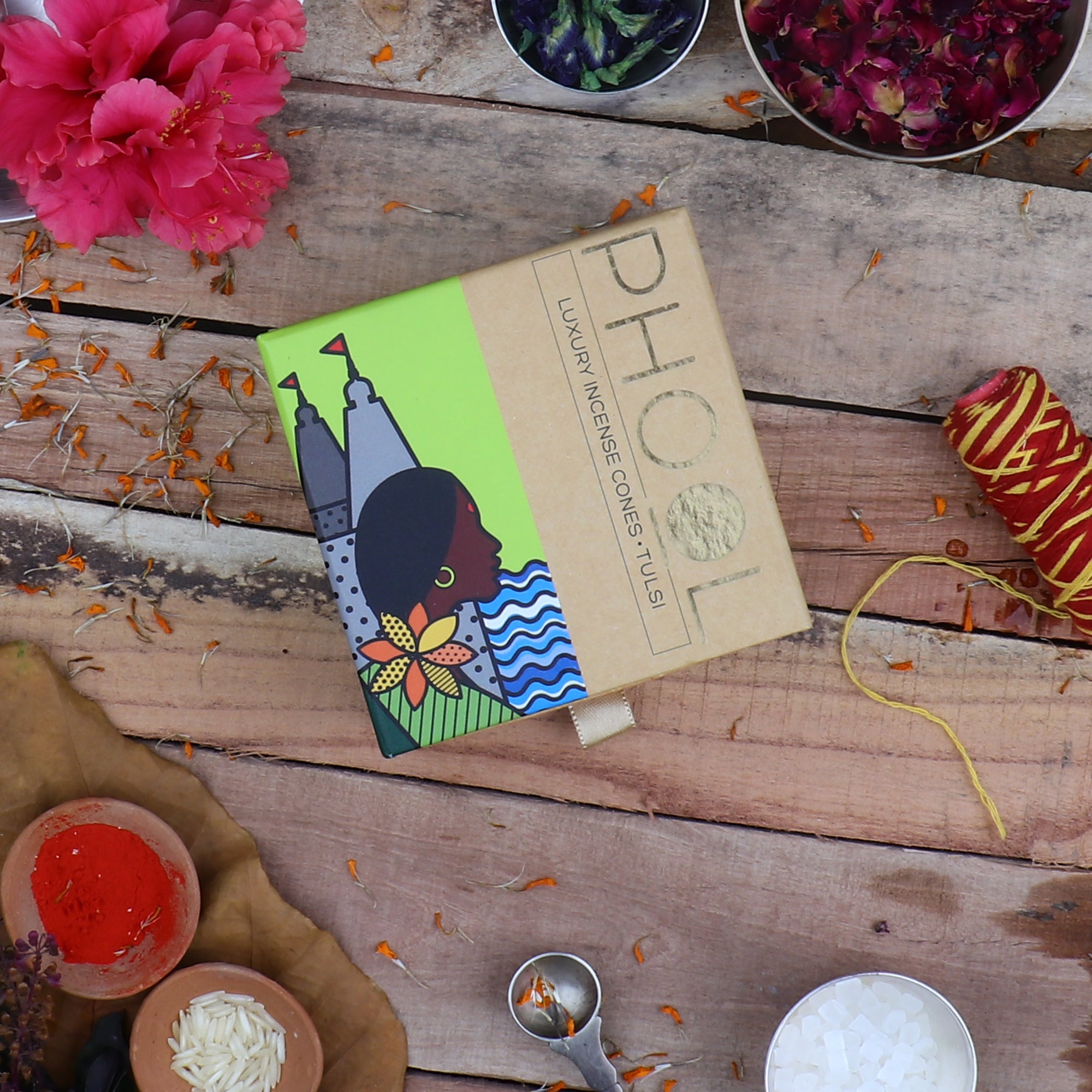 Phool Natural Incense Cones - Tulsi Bundle Packs