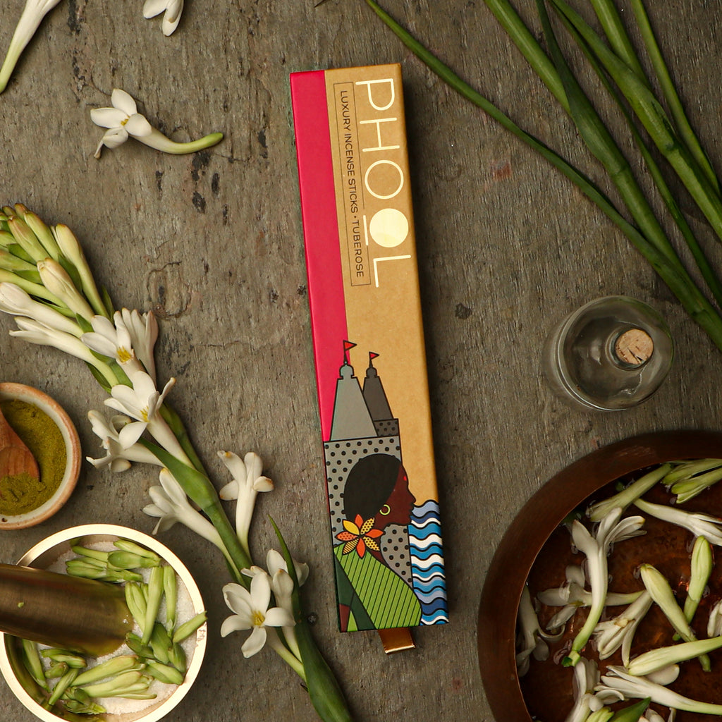 Phool Natural Incense Sticks - Tuberose Bundle Packs