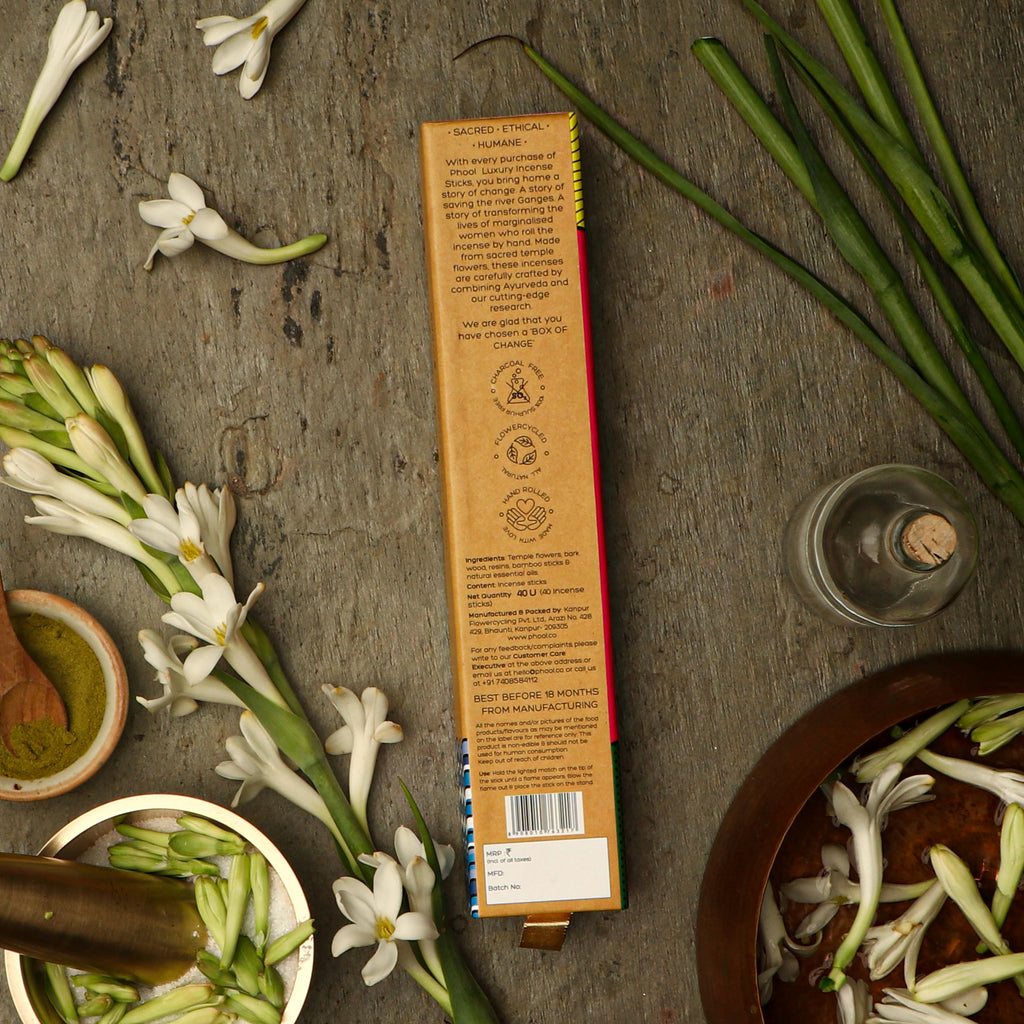 Phool Natural Incense Sticks - Tuberose Bundle Packs