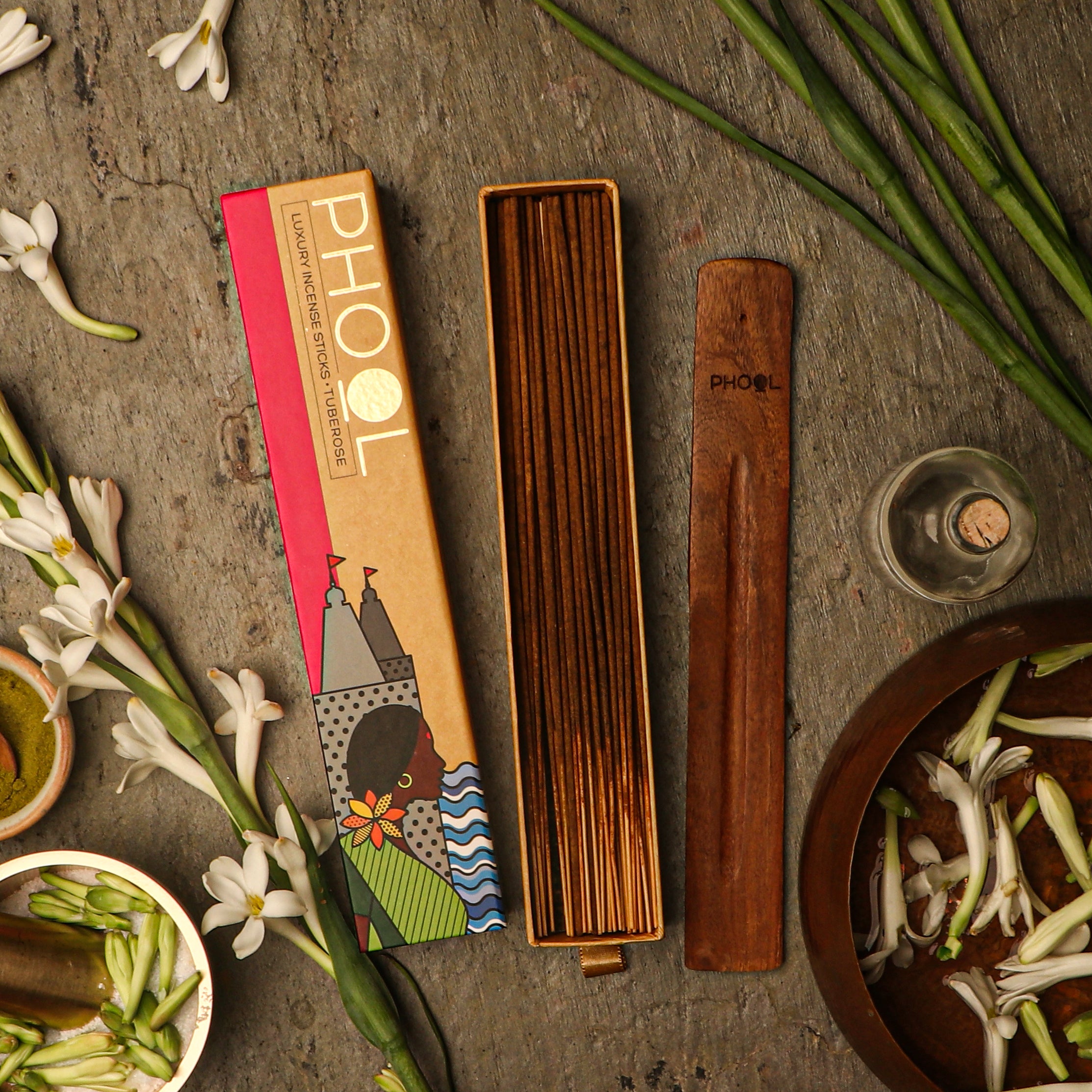 Phool Natural Incense Sticks - Tuberose Bundle Packs
