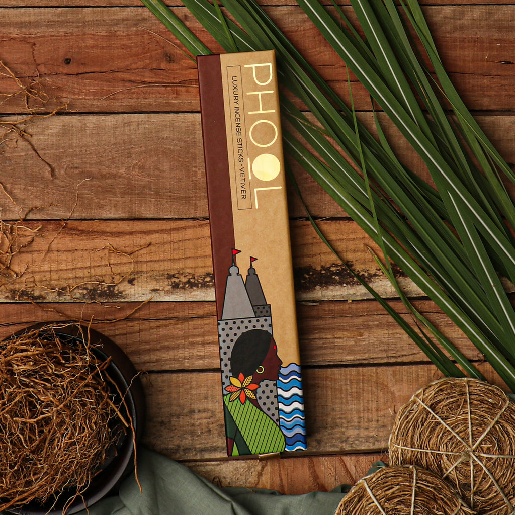 Phool Natural Incense Sticks - Vetiver Bundle Packs