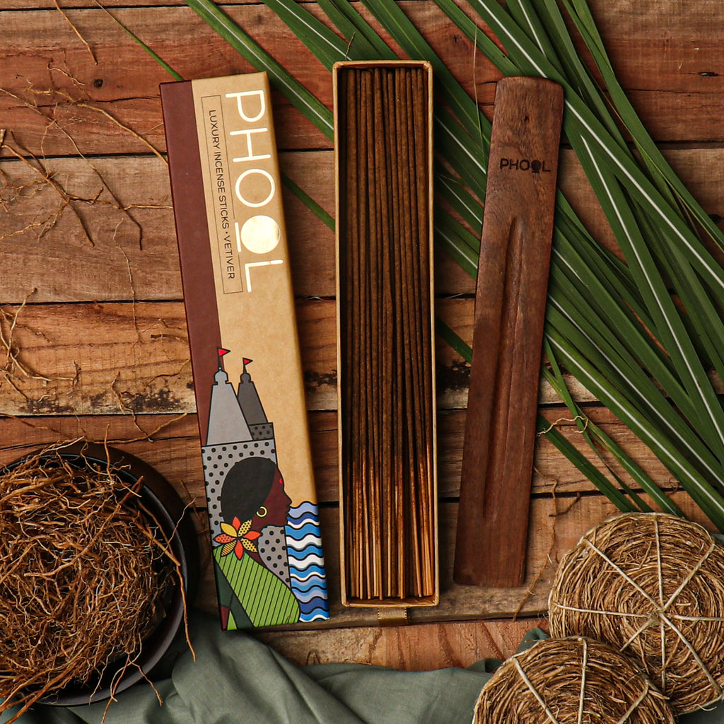 Phool Natural Incense Sticks - Vetiver Bundle Packs