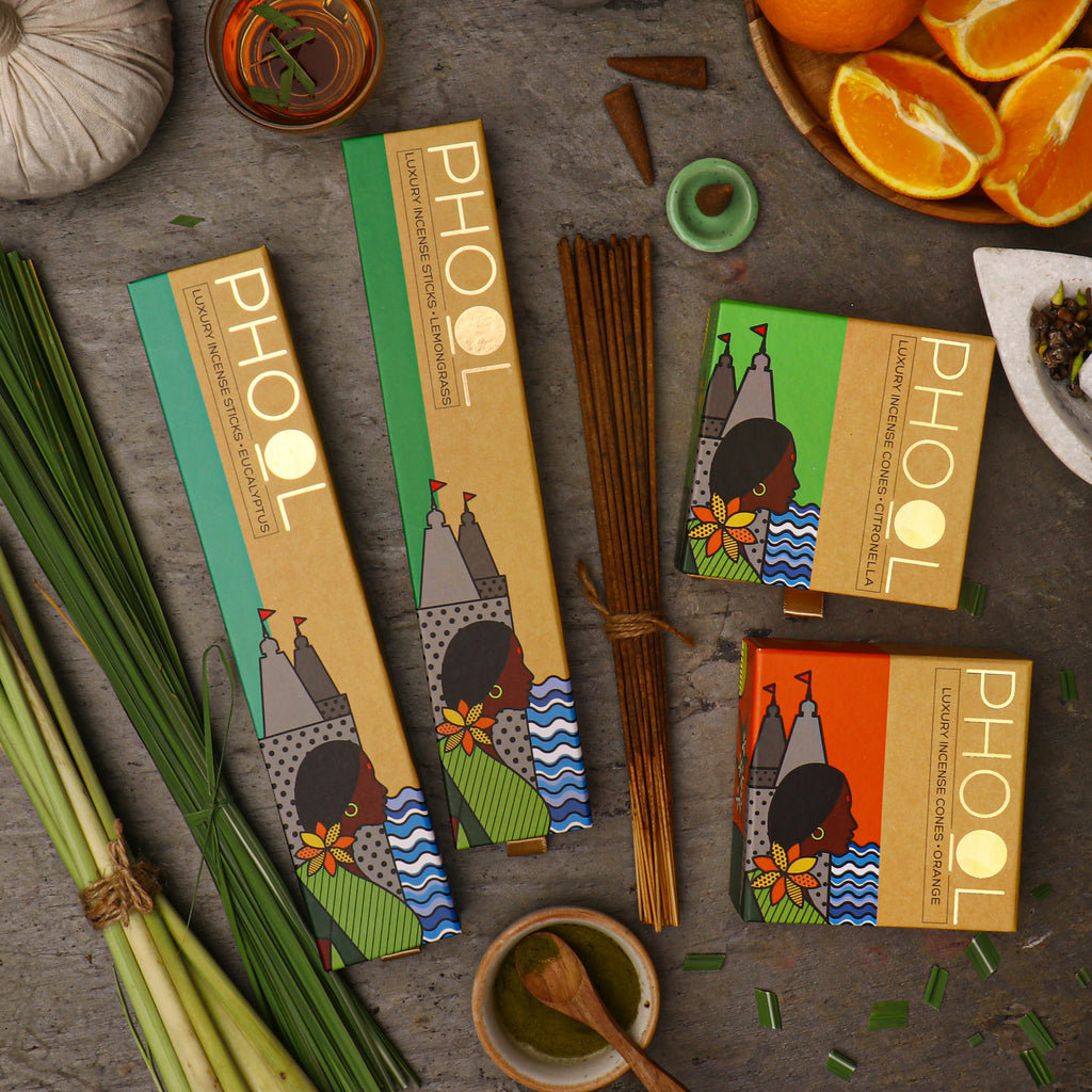 Phool Citral Gift box - Natural Incense Collection (4 Fragrances)