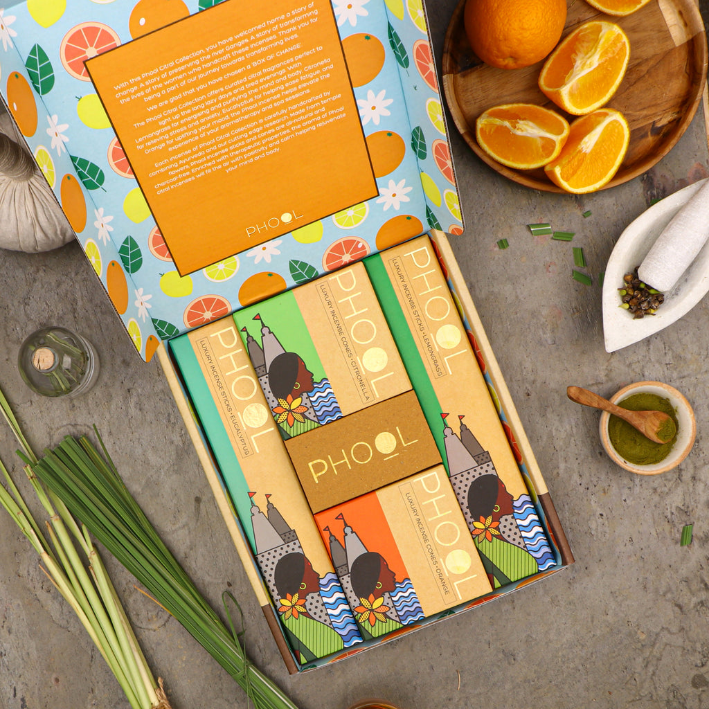 Phool Box Phool Citral Gift box - Natural Incense Collection (4 Fragrances)
