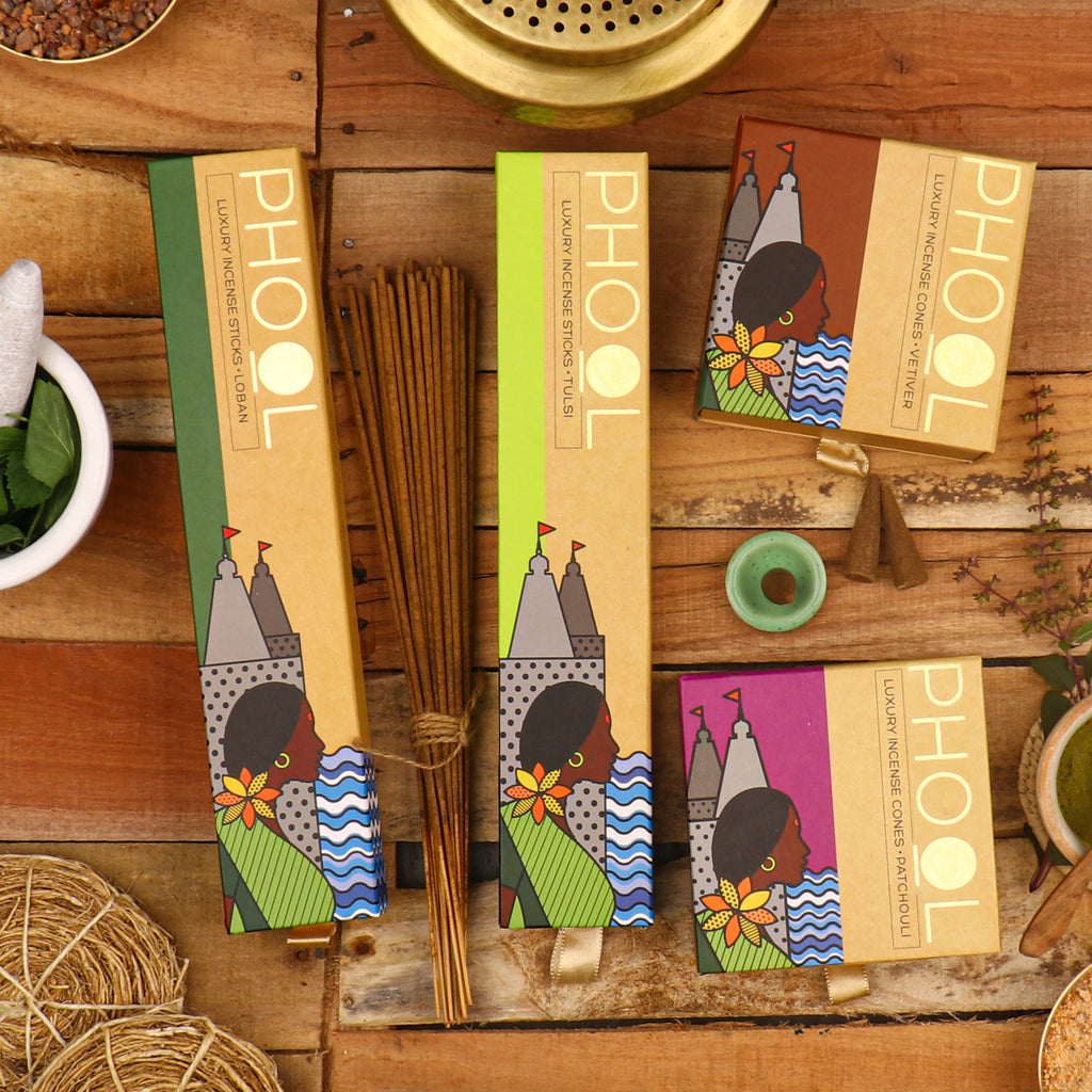Phool Box Phool Classic Gift box - Natural Incense Collection (4 Fragrances)