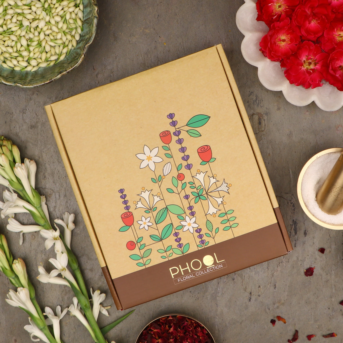 Phool Floral Gift box - Natural Incense Collection (4 Fragrances)