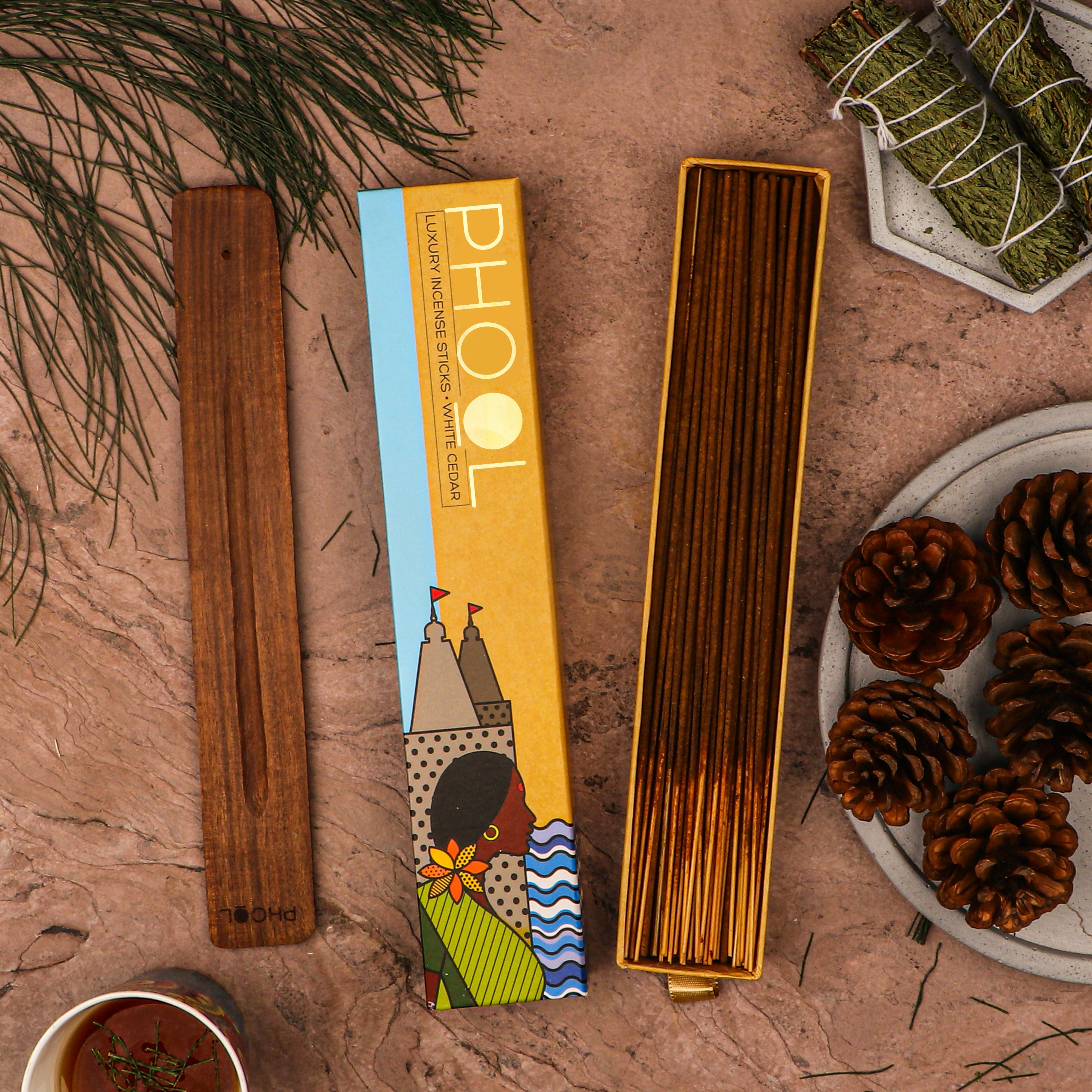 Phool Natural Incense Sticks - White cedar Bundle Packs